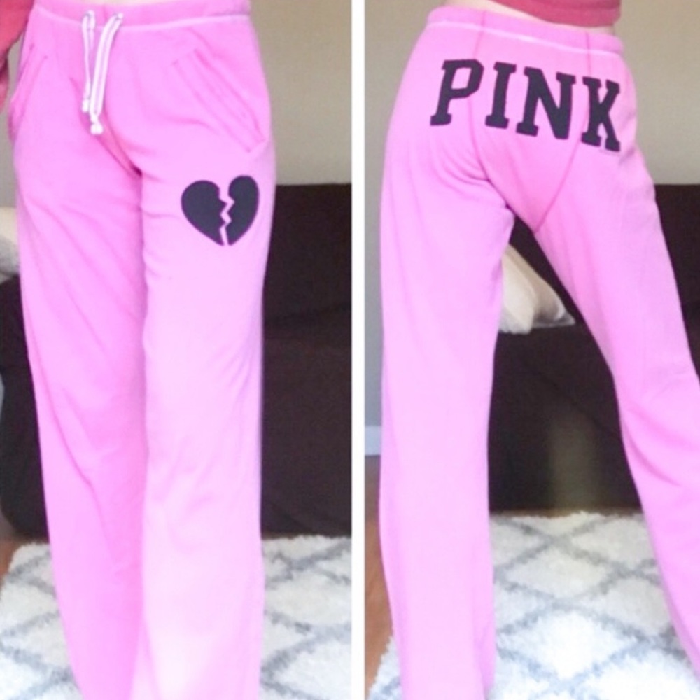 VS PINK Retro Bootcut Sweatpants Bottoms Comfy